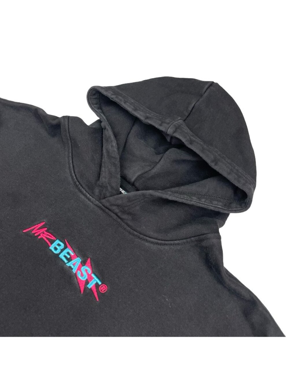 Mr. Beast Boy's Embroidered Logo Pullover Hoodie Black • Youth Size 16